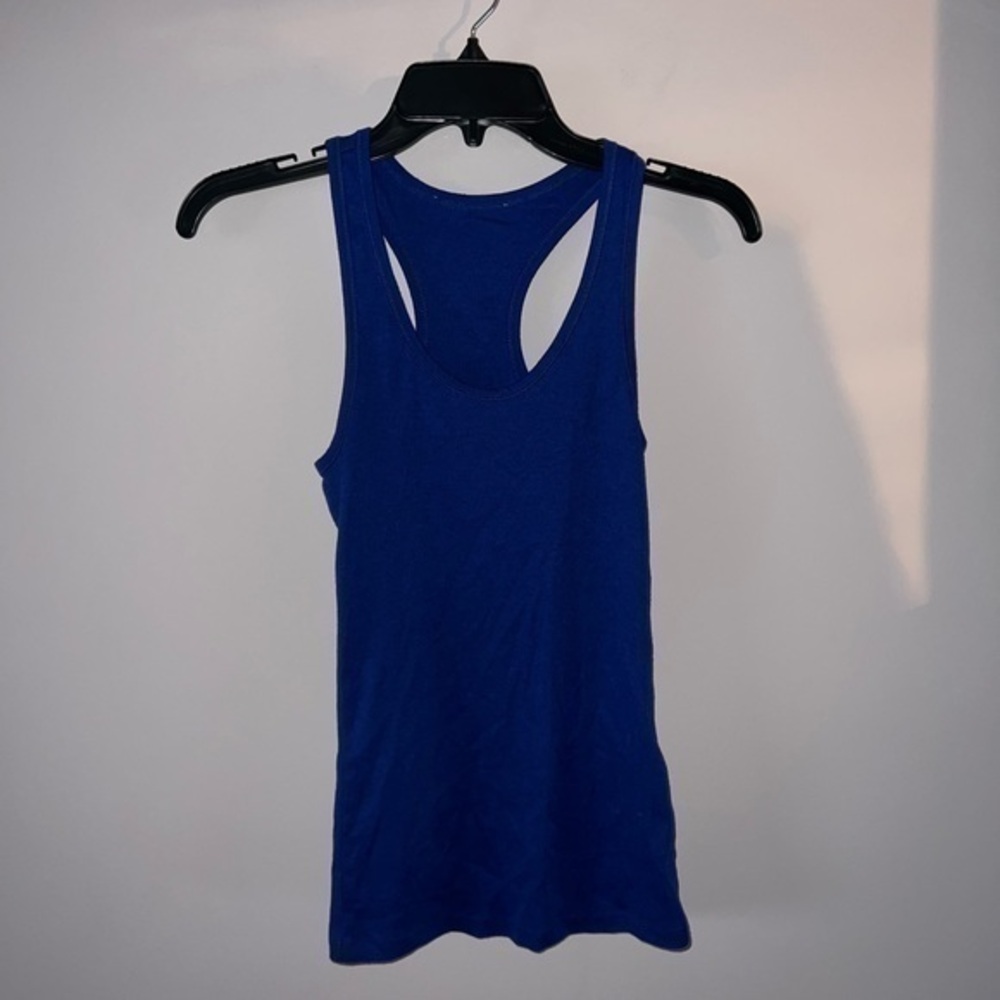 Royal blue ribbed tank too small